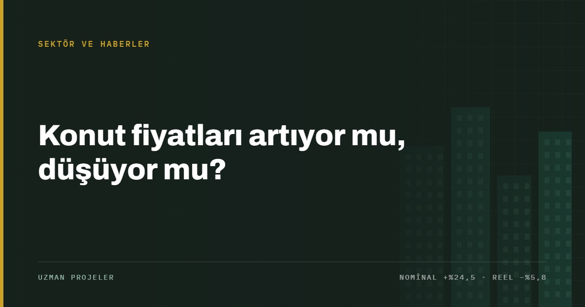 Haziran 2026 konut fiyat endeksi: nominal artış, reel düşüş